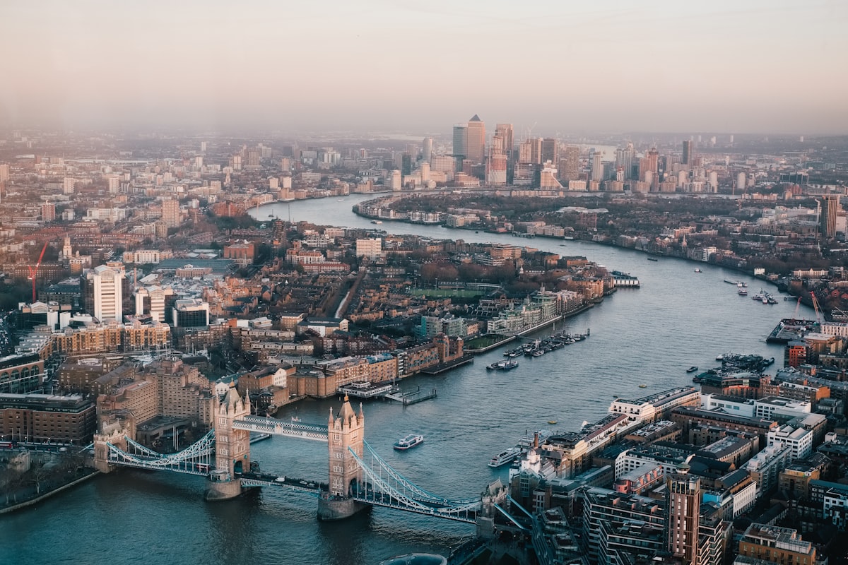 United Kingdom skyline for UK flight departures